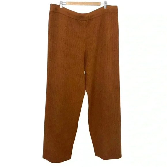 New DKNY Cashmere Blend Sweater Knit Pants Pull On Straight Leg Plus Size NWOT - Picture 6 of 10